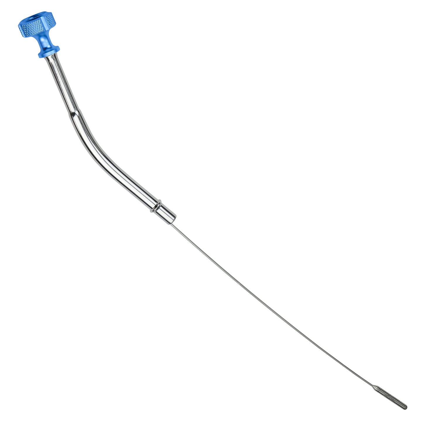 Performance Magnetic Engine Oil Dipstick for Chevrolet 265-400 Small Block - Knurled Blue