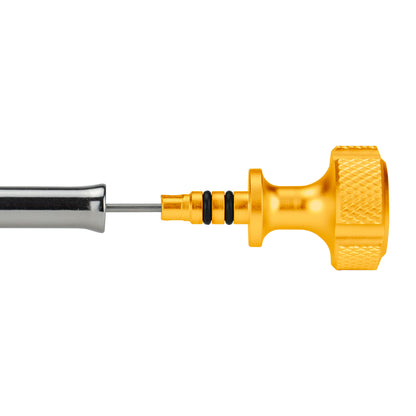 Performance Magnetic Engine Oil Dipstick for Chevrolet 265-400 Small Block - Knurled Gold