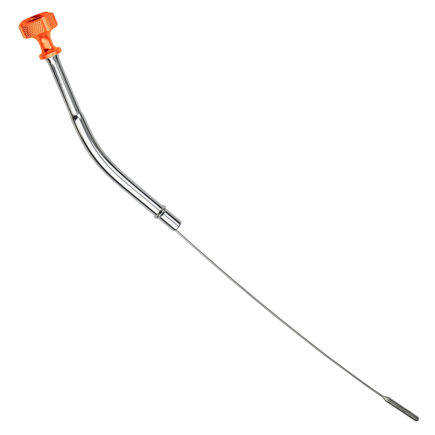 Performance Magnetic Engine Oil Dipstick for Chevrolet 265-400 Small Block - Knurled Orange