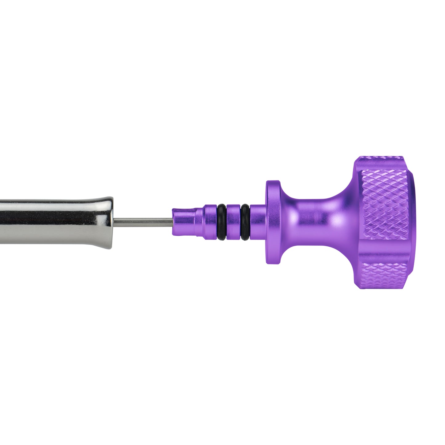 Performance Magnetic Engine Oil Dipstick for Chevrolet 265-400 Small Block - Knurled Purple