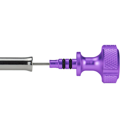 Performance Magnetic Engine Oil Dipstick for Chevrolet 265-400 Small Block - Knurled Purple
