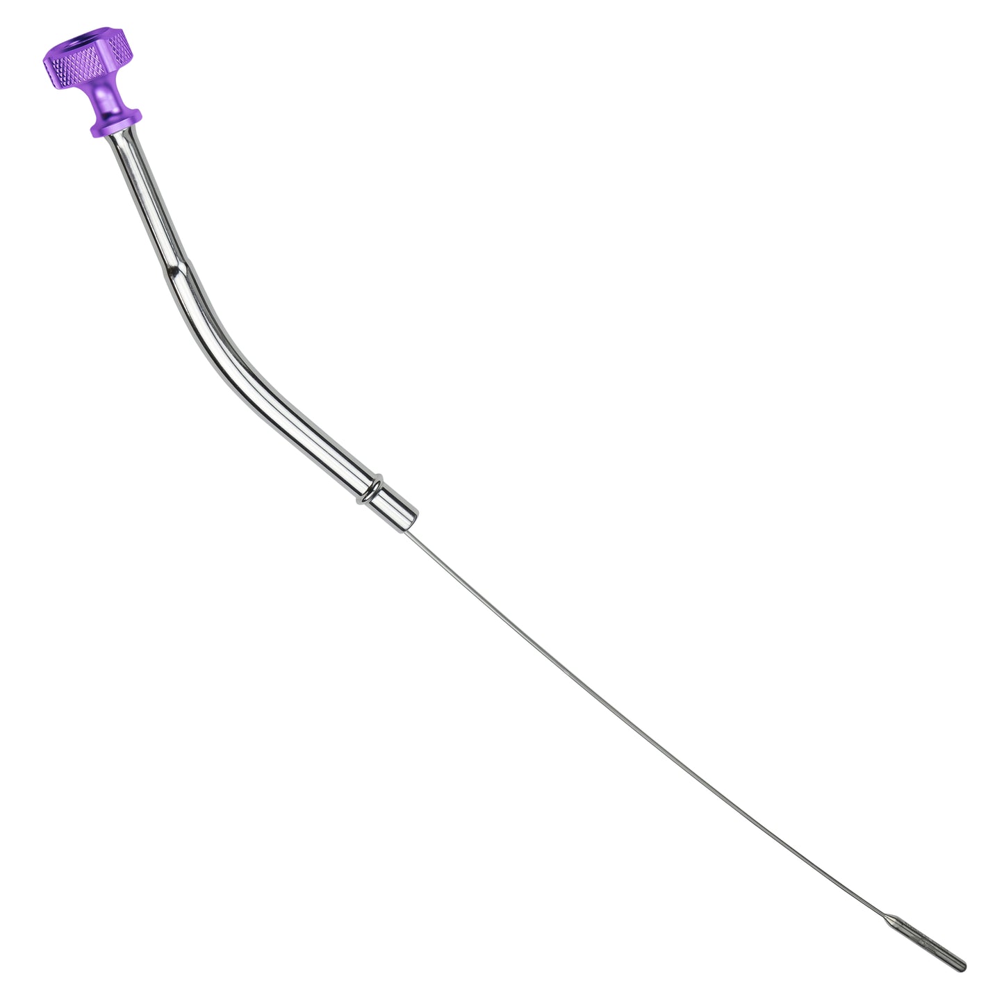 Performance Magnetic Engine Oil Dipstick for Chevrolet 265-400 Small Block - Knurled Purple