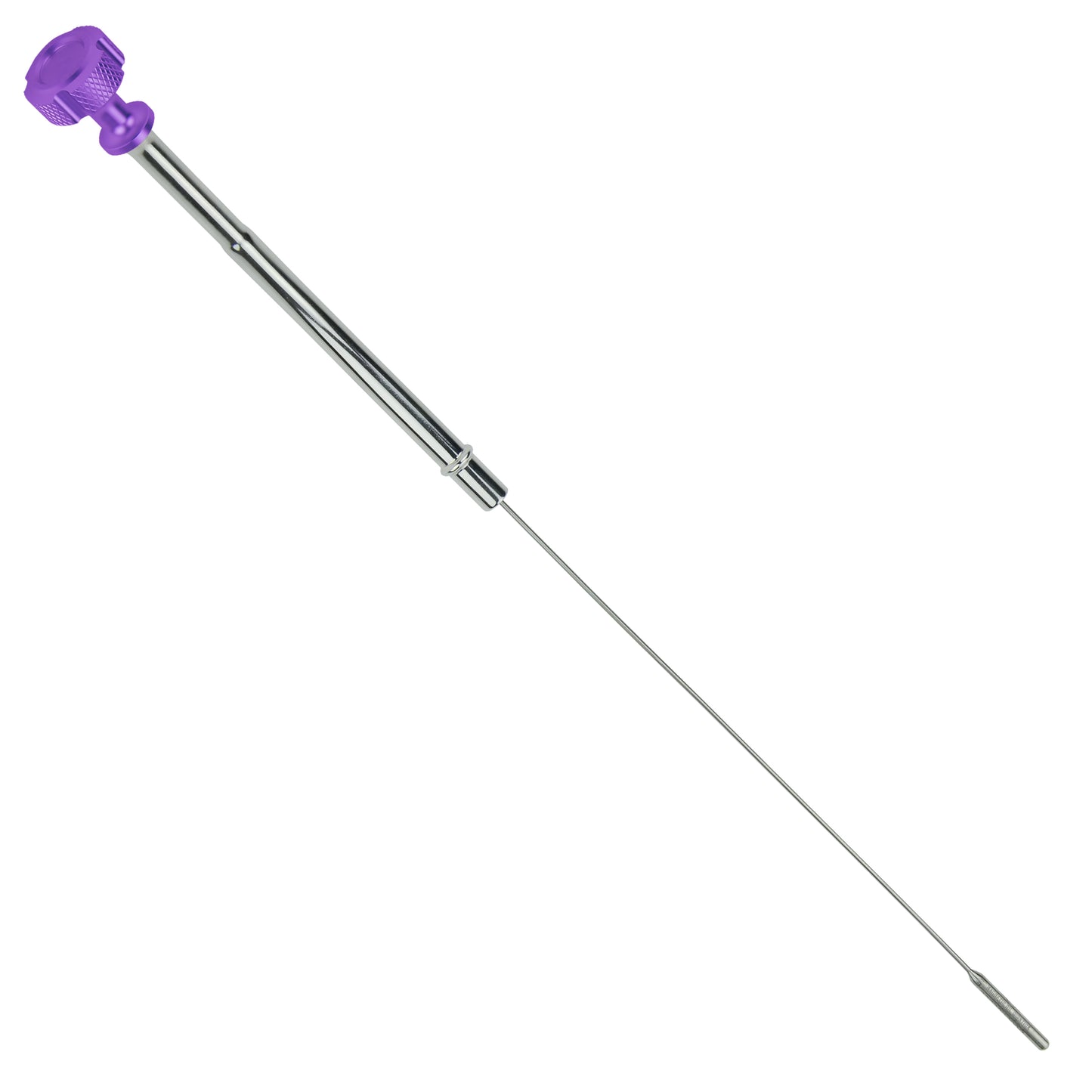 Performance Magnetic Engine Oil Dipstick for Chevrolet 265-400 Small Block - Knurled Purple