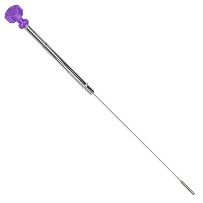Performance Magnetic Engine Oil Dipstick for Chevrolet 265-400 Small Block - Knurled Purple