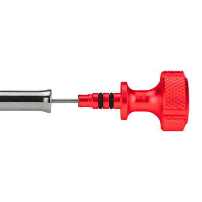 Performance Magnetic Engine Oil Dipstick for Chevrolet 265-400 Small Block - Knurled Red