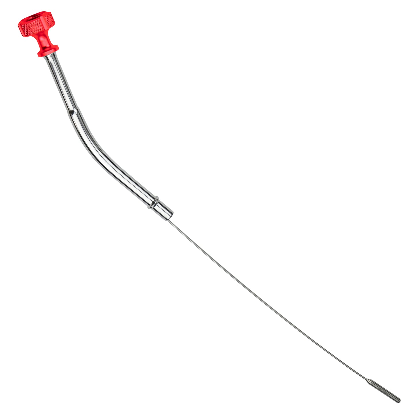 Performance Magnetic Engine Oil Dipstick for Chevrolet 265-400 Small Block - Knurled Red