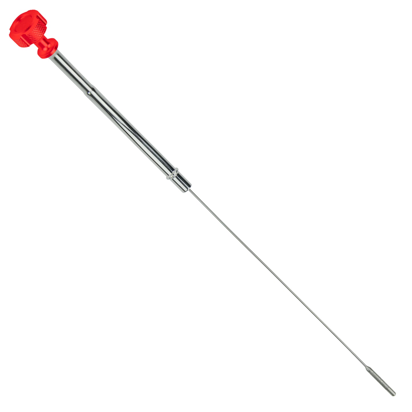 Performance Magnetic Engine Oil Dipstick for Chevrolet 265-400 Small Block - Knurled Red