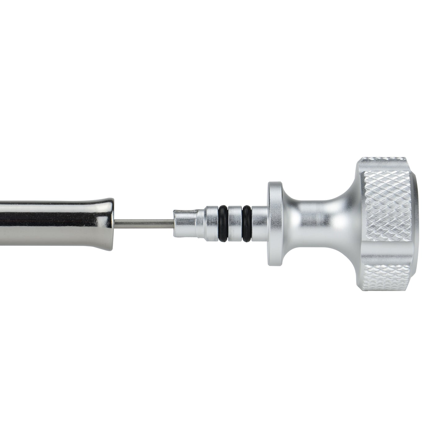 Performance Magnetic Engine Oil Dipstick for Chevrolet 265-400 Small Block - Knurled Silver