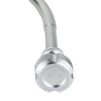 Performance Magnetic Engine Oil Dipstick for Chevrolet 265-400 Small Block - Knurled Silver
