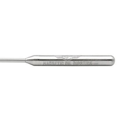 Performance Magnetic Engine Oil Dipstick for Chevrolet 265-400 Small Block - Knurled Silver