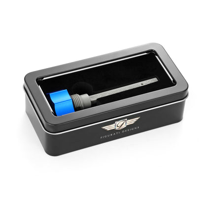 Performance Magnetic Transmission Dipstick for Harley-Davidson M8 (2017-2025) - Curved Blue