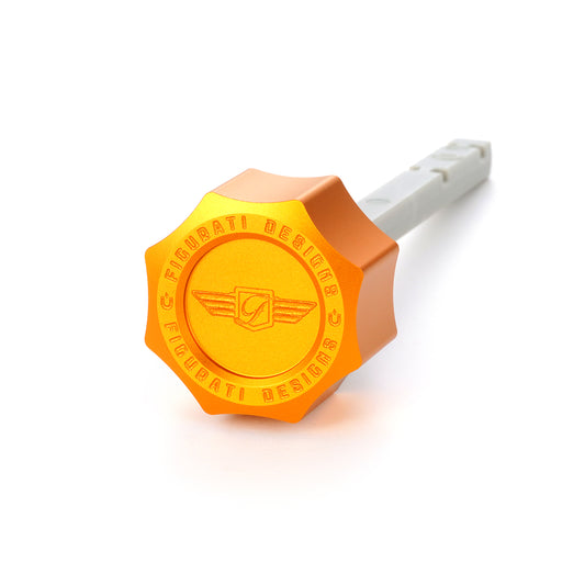 Performance Magnetic Transmission Dipstick for Harley-Davidson M8 (2017-2025) - Curved Gold