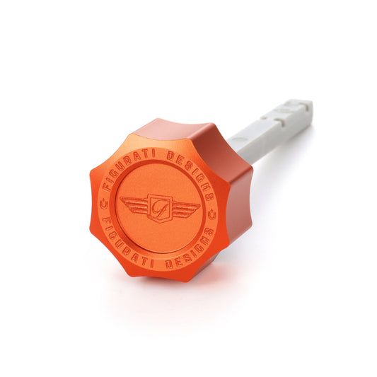 Performance Magnetic Transmission Dipstick for Harley-Davidson M8 (2017-2025) - Curved Orange