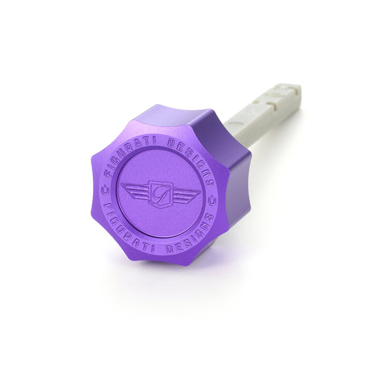Performance Magnetic Transmission Dipstick for Harley-Davidson M8 (2017-2025) - Curved Purple
