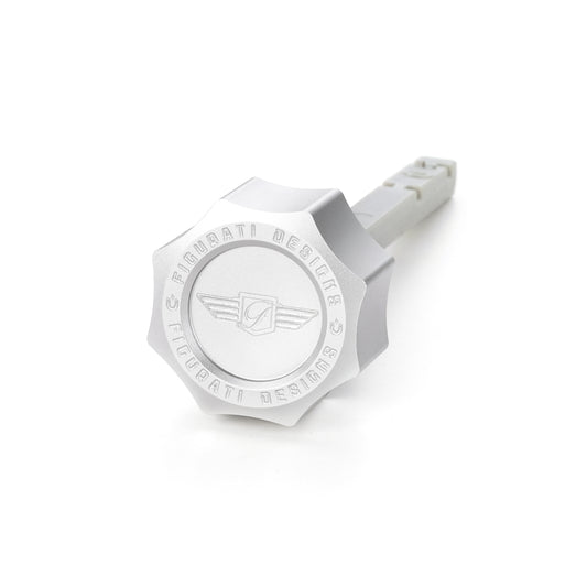 Performance Magnetic Transmission Dipstick for Harley-Davidson M8 (2017-2025) - Curved Raw Silver