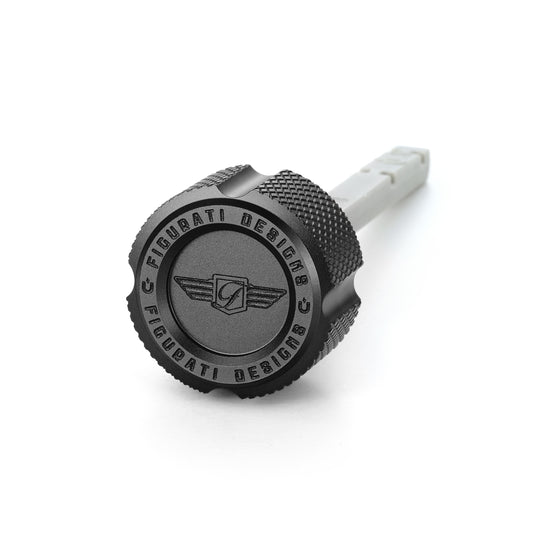 Performance Magnetic Transmission Dipstick for Harley-Davidson M8 (2017-2025) - Knurled Black