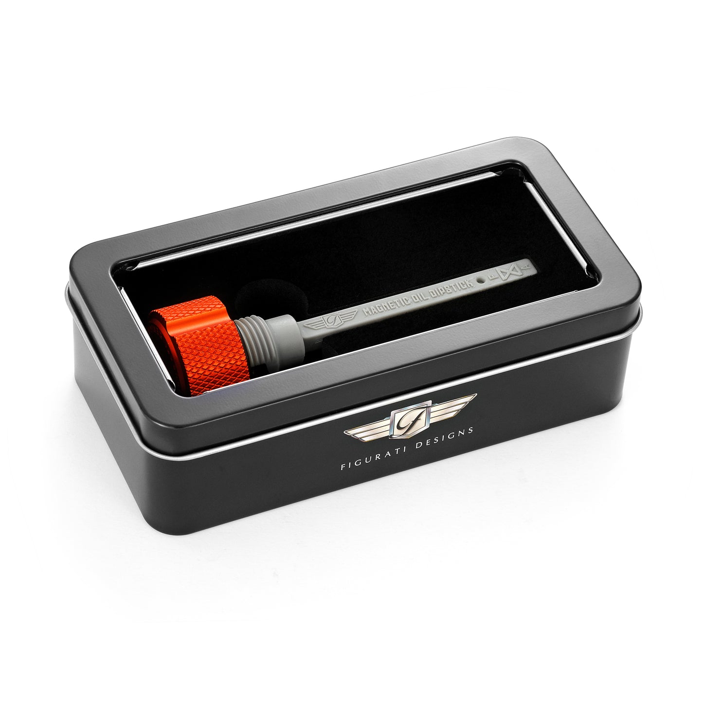 Performance Magnetic Transmission Dipstick for Harley-Davidson M8 (2017-2025) - Knurled Orange