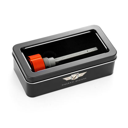 Performance Magnetic Transmission Dipstick for Harley-Davidson M8 (2017-2025) - Knurled Orange