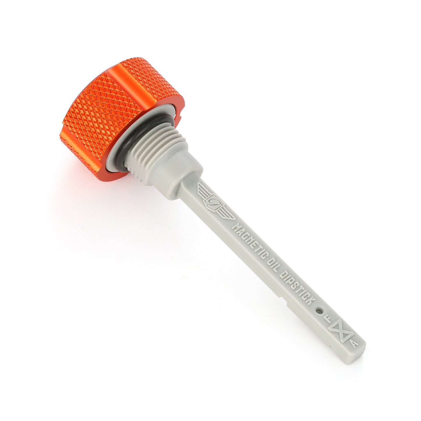 Performance Magnetic Transmission Dipstick for Harley-Davidson M8 (2017-2025) - Knurled Orange