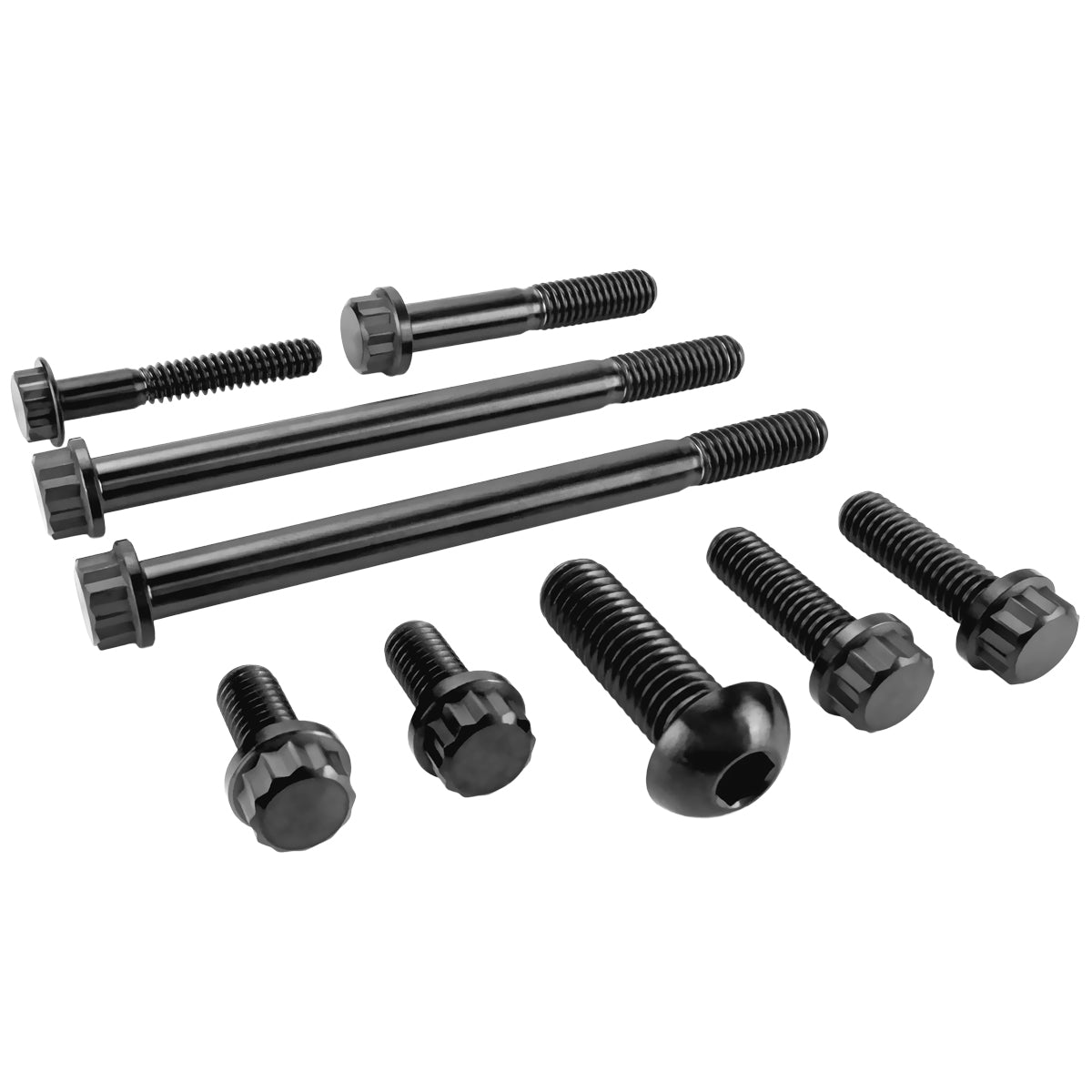 Performance 12 Point Titanium Engine Bolt Kit for Harley-Davidson Revolution Max 1250 - Race Black