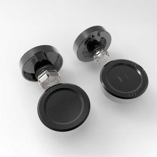 Performance Aluminum Front Axle Nut Covers - Black