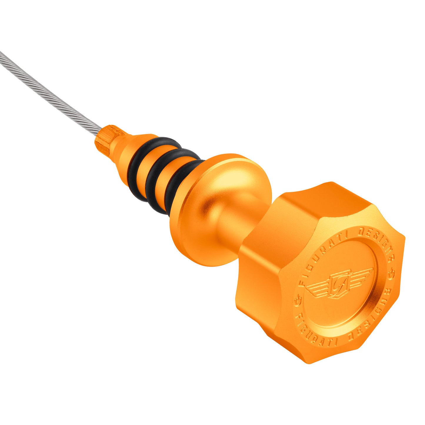 Performance Magnetic Engine Oil Dipstick for RAM 6.7L Cummins Turbo Diesel I6 - Curved Gold