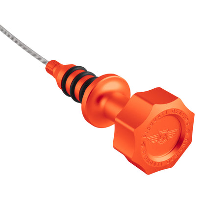 Performance Magnetic Engine Oil Dipstick for RAM 6.7L Cummins Turbo Diesel I6 - Curved Orange