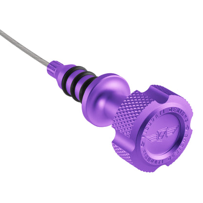 Performance Magnetic Engine Oil Dipstick for Ford 6.7L Power Stroke V8 - Knurled Purple