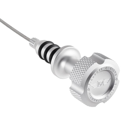 Performance Magnetic Engine Oil Dipstick for RAM 6.7L Cummins Turbo Diesel I6 - Knurled Silver