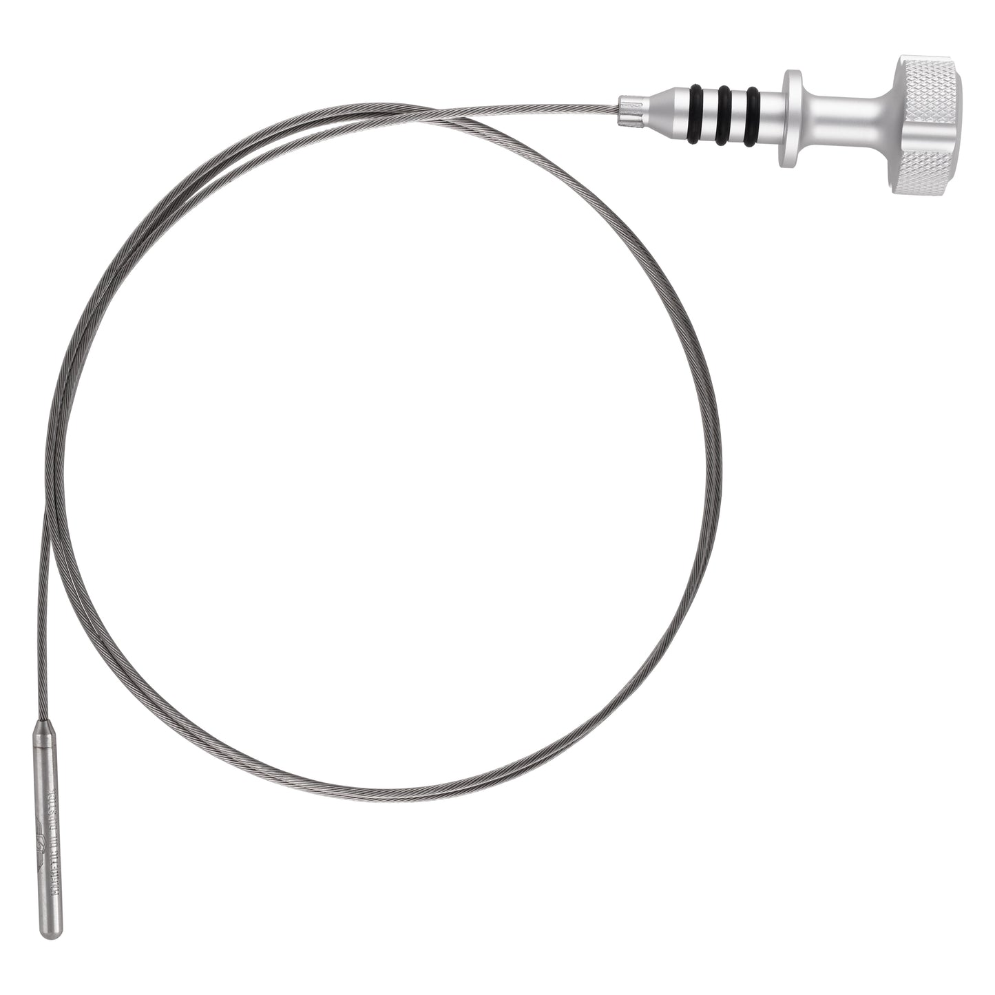 Performance Magnetic Engine Oil Dipstick for RAM 6.7L Cummins Turbo Diesel I6 - Knurled Silver