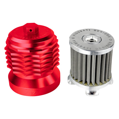 Performance Magnetic Oil Filter for Harley-Davidson (1984-2026) - Red
